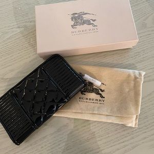 Burberry black leather wallet (large)